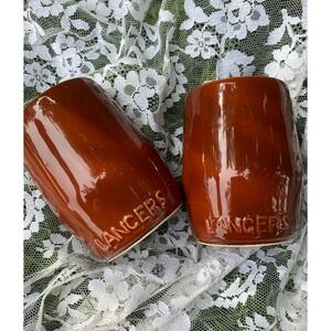 Vintage Lancers Wine Cups Set of 2 Brown Ceramic Secia Portugal Pottery Tumblers
